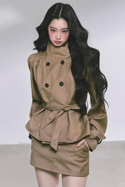 French Autumn Coat & Skirt Set-Up