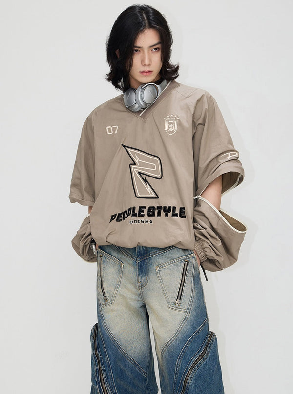 Vintage sport V-neck top