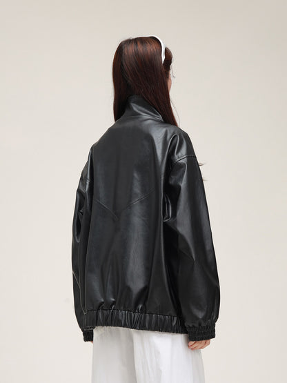 American Retro Loose Biker Leather Jacket