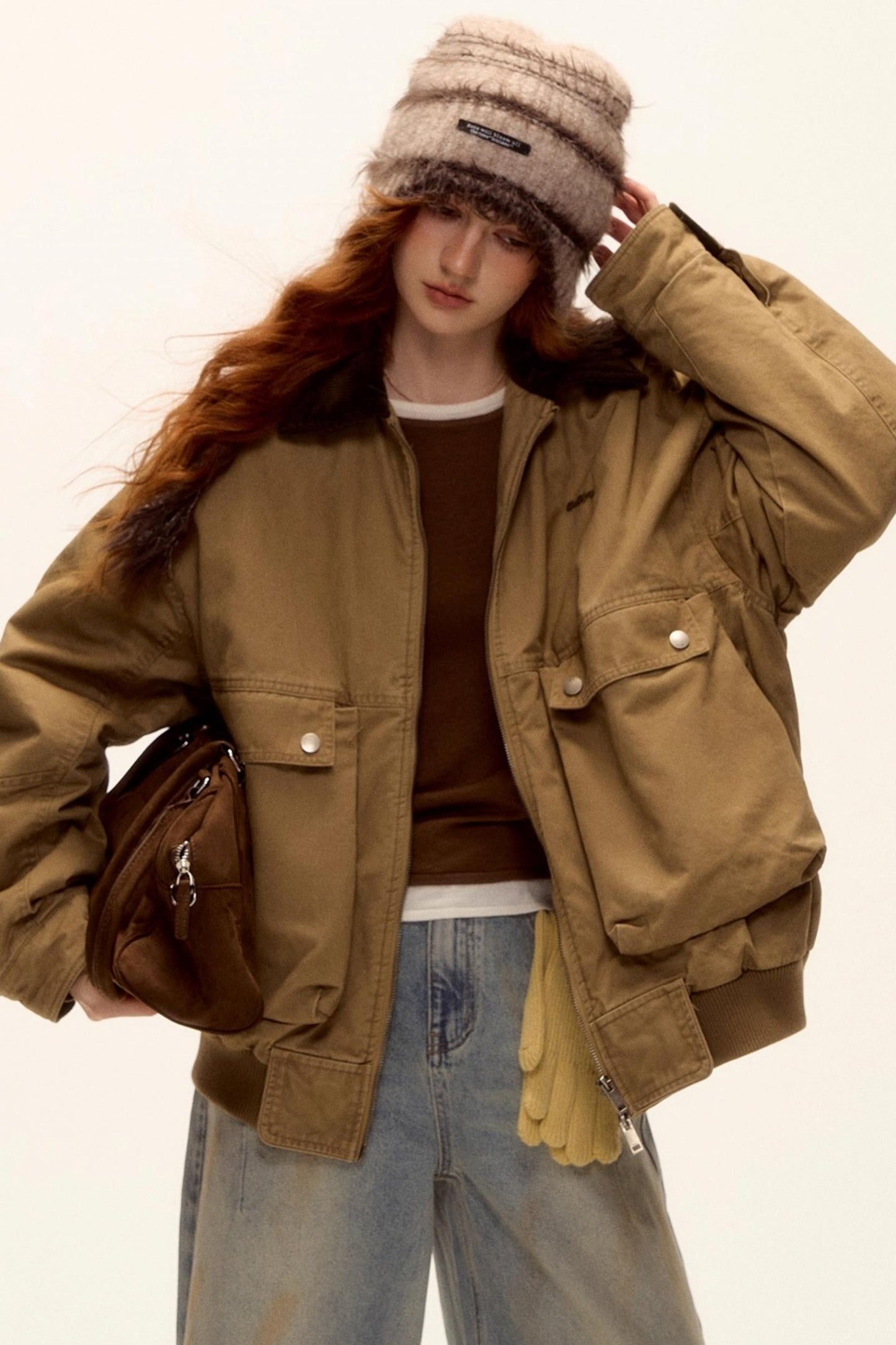 Corduroy Patchwork Retro Jacket Set-Up