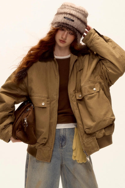 Corduroy Patchwork Retro Jacket Set-Up