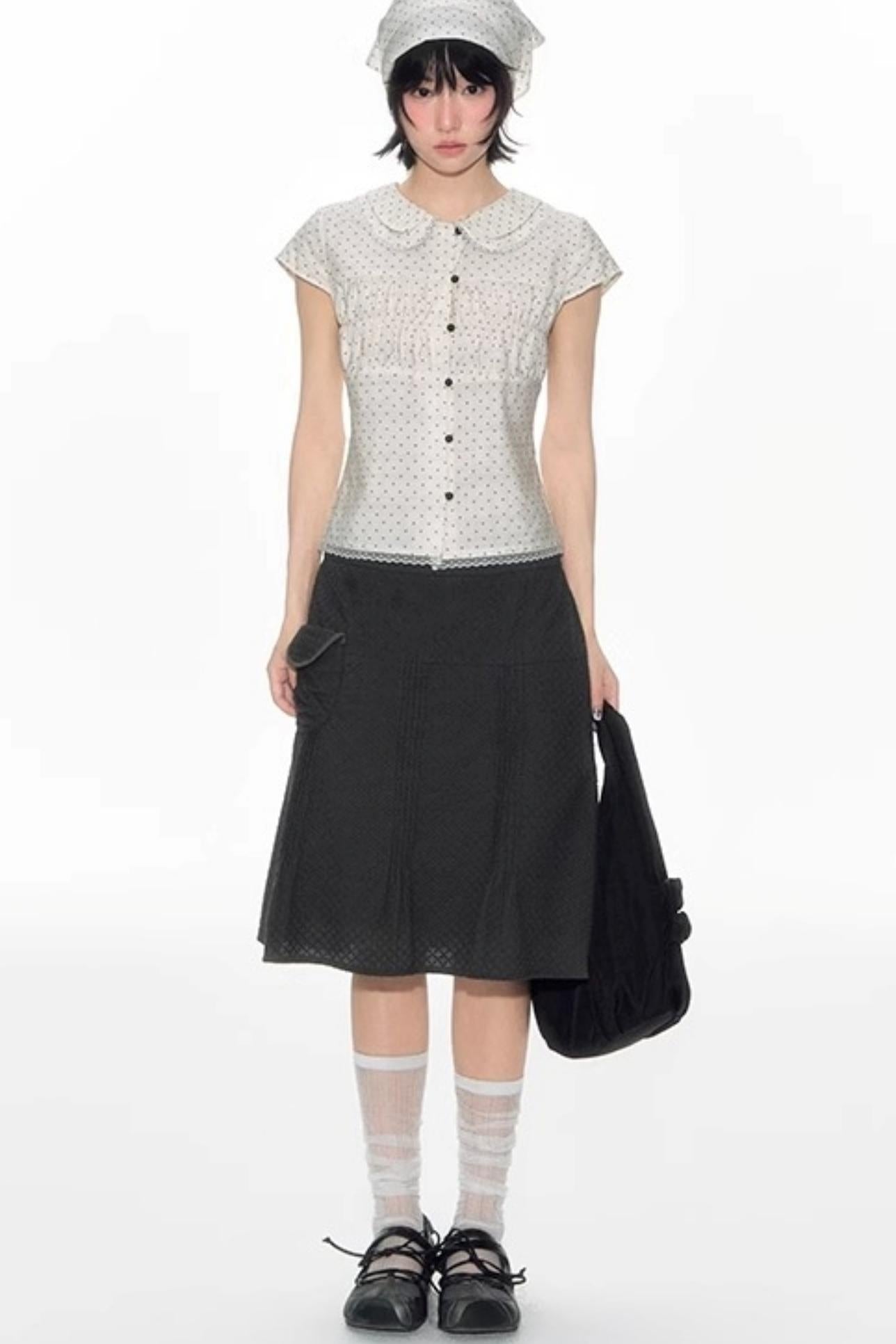 Nap Dot Mesh Culottes Set-Up