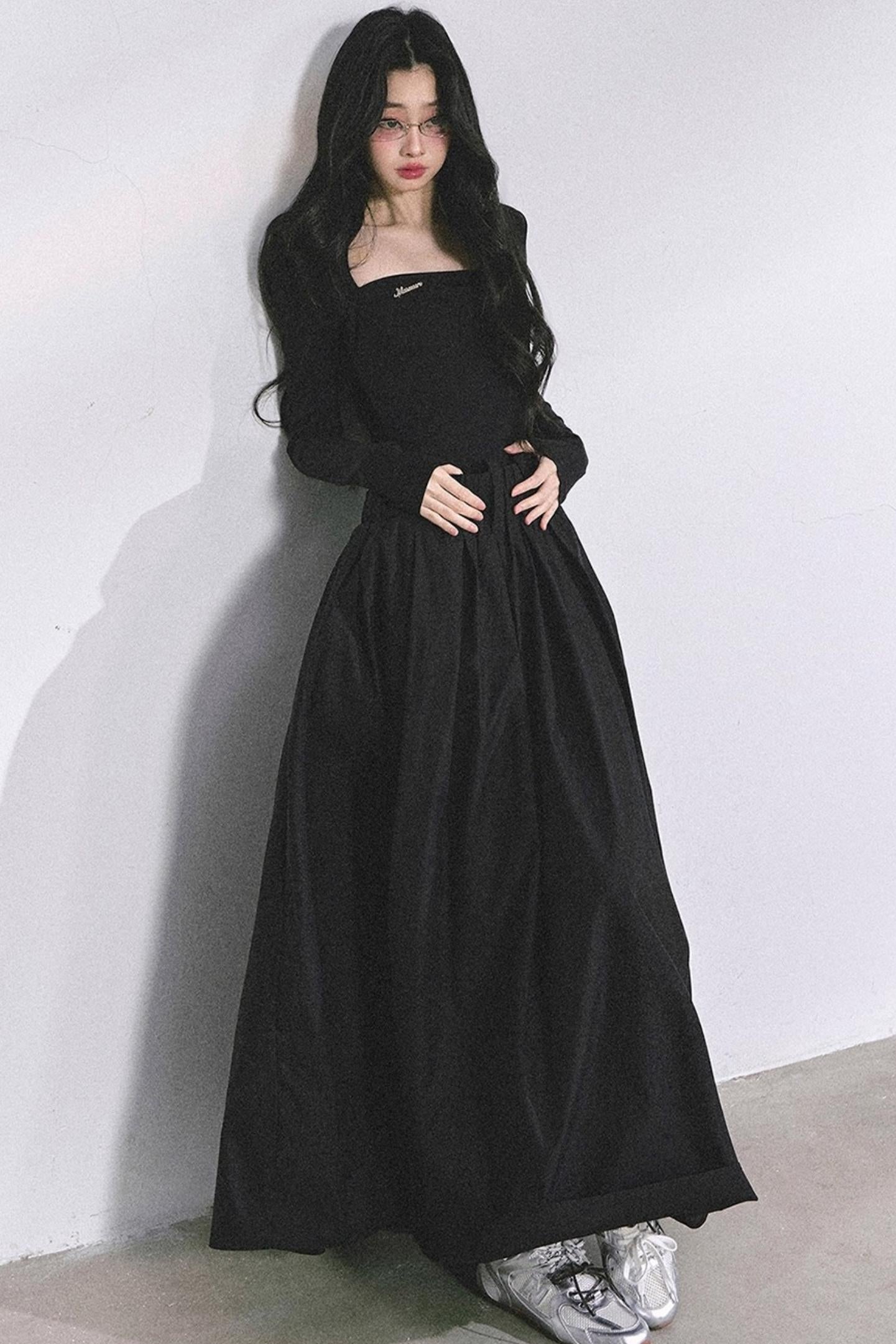 French Slimming Long Dress