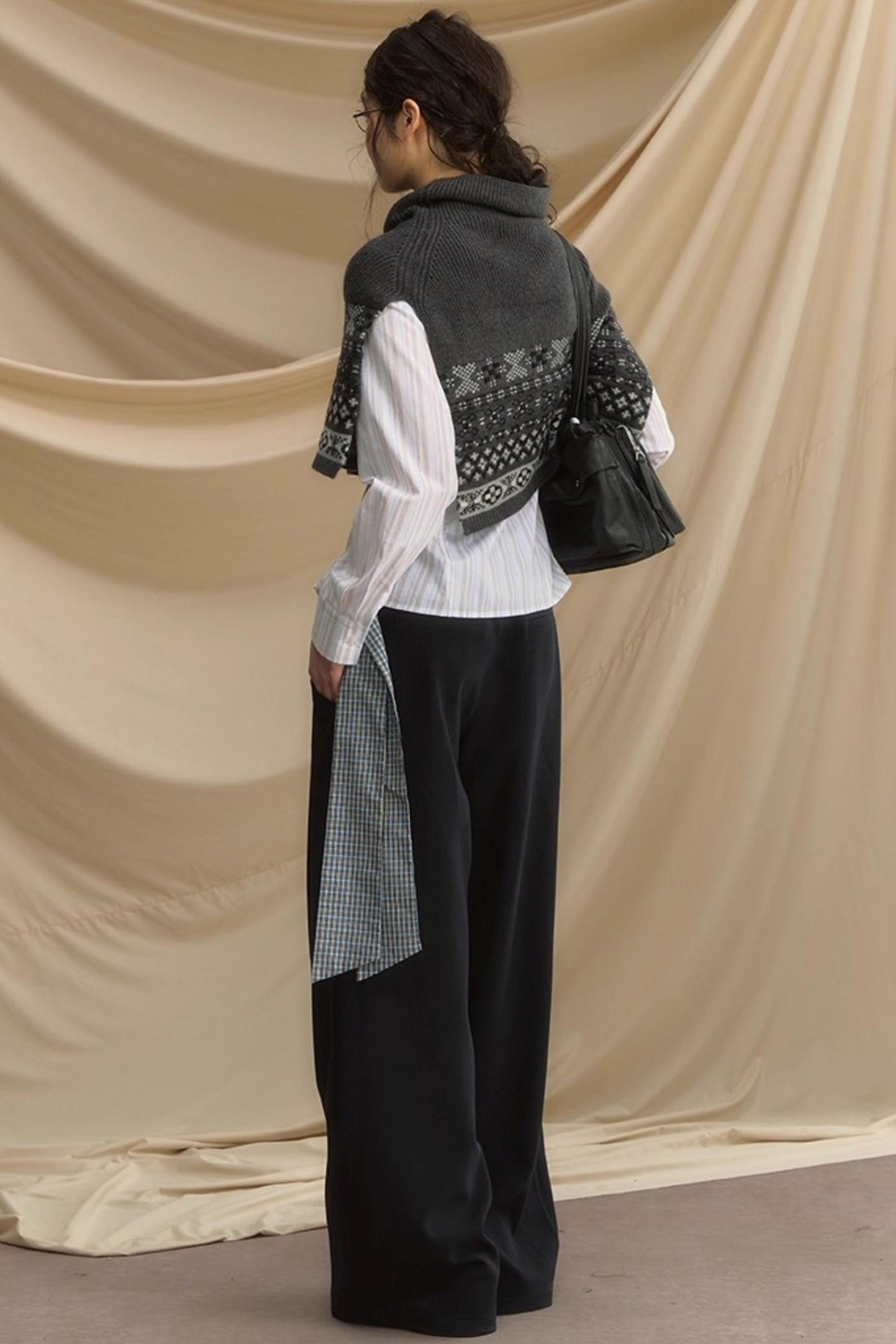 Rime Snow Jacquard Shawl Coat