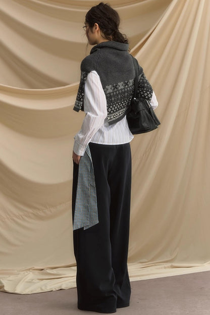 Rime Snow Jacquard Shawl Coat