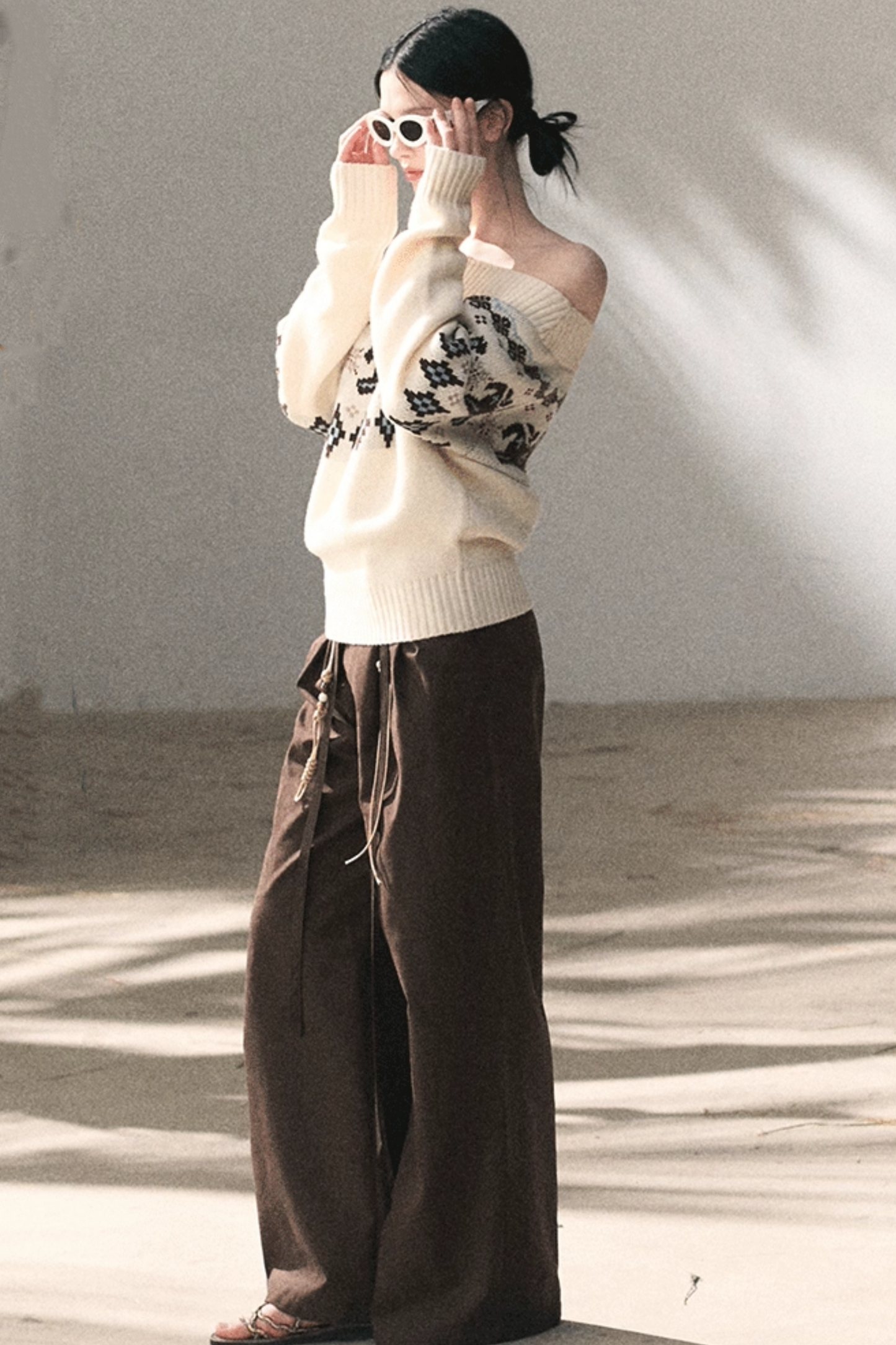 Sheep Wool Fair Isle Sweater