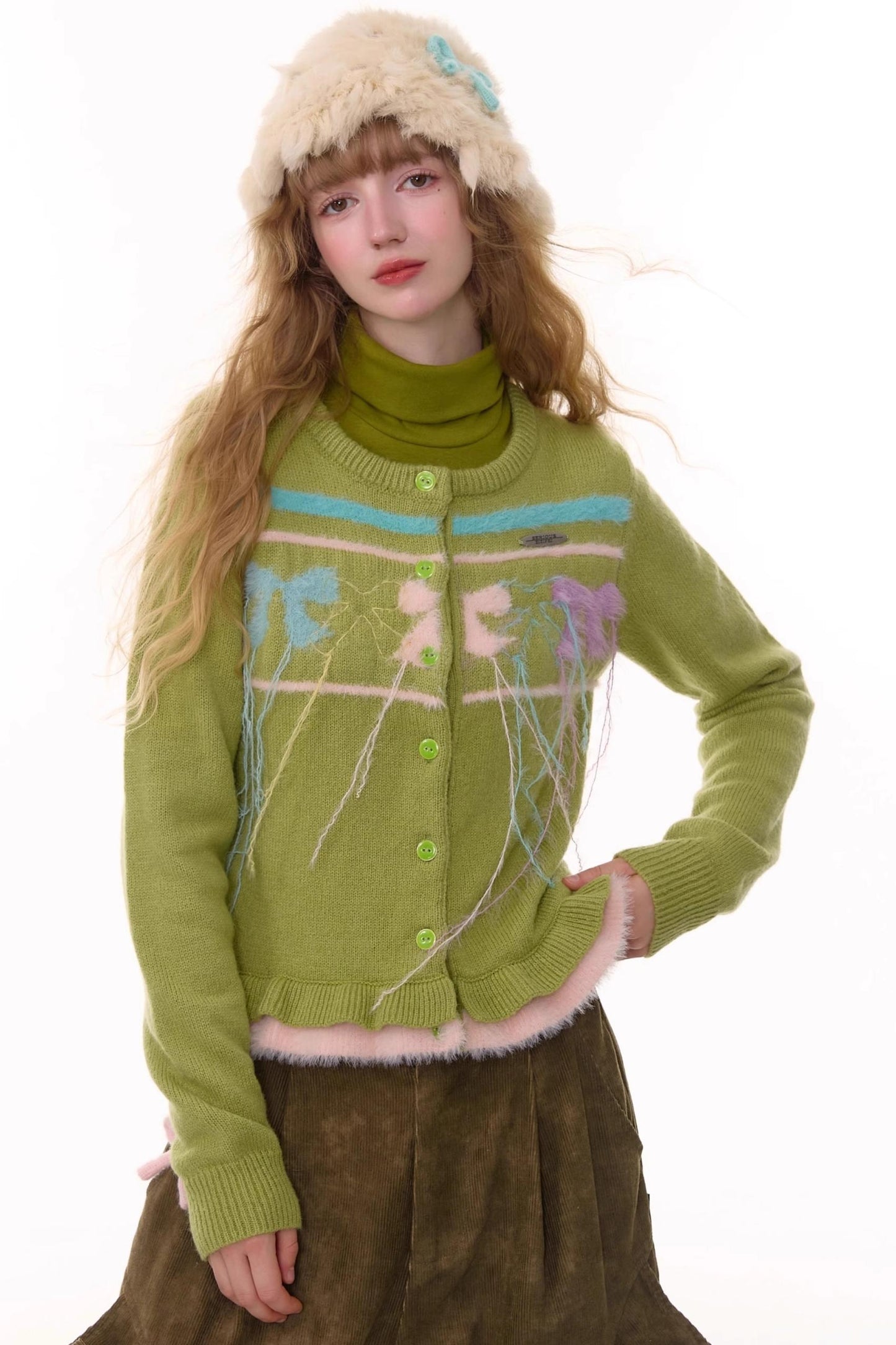 Autumn Silk Bow Cardigan