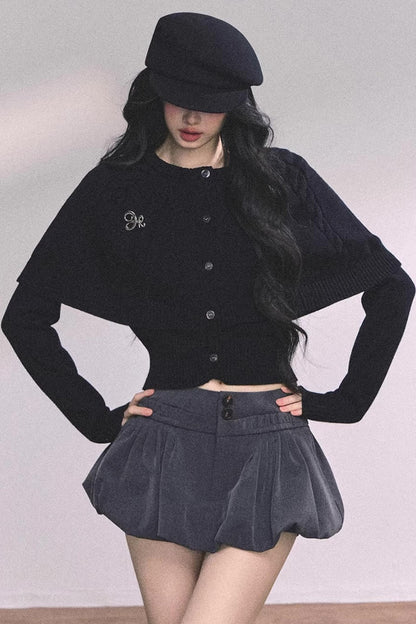 Cable Knit Cape Sweater