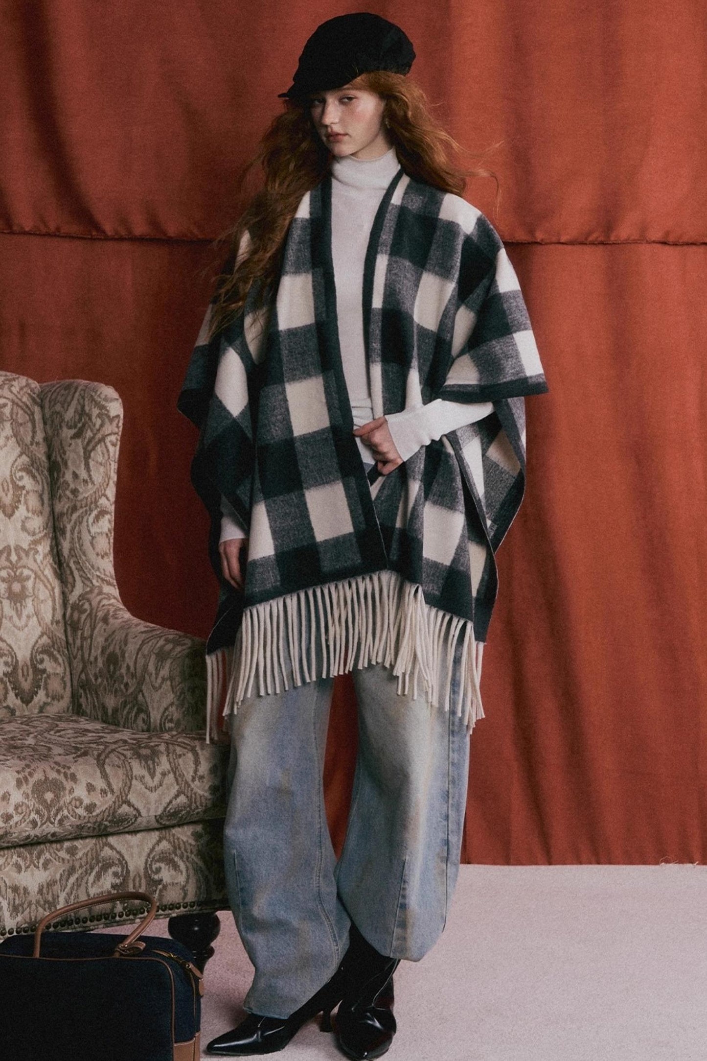 Wool-Blend Turtleneck Top