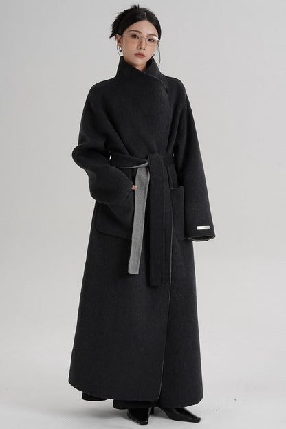 Stand-Up Wool Coat