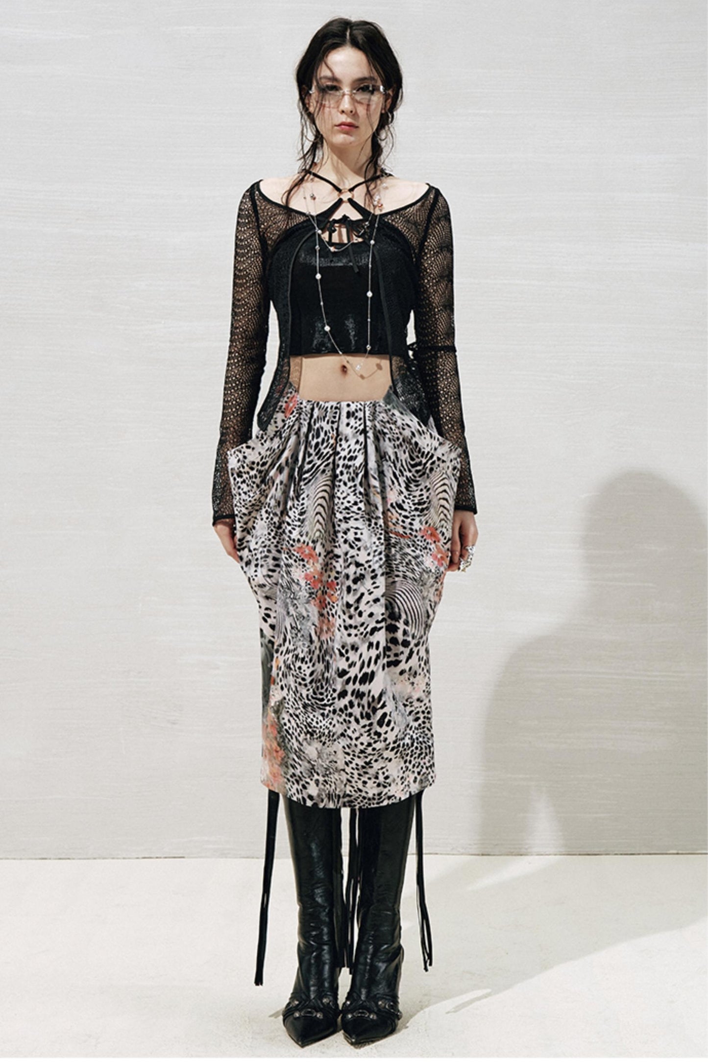 Lace Metallic Cardigan Set