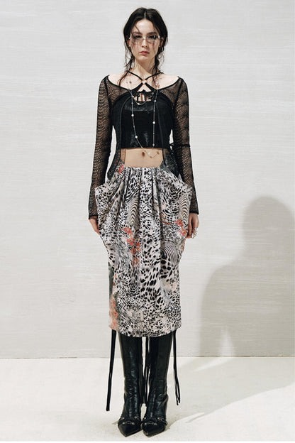 Lace Metallic Cardigan Set