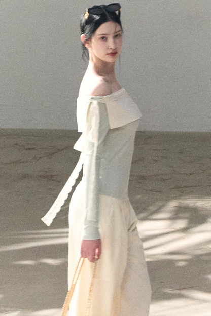 Sicilian Lace Knit Top Pants Set