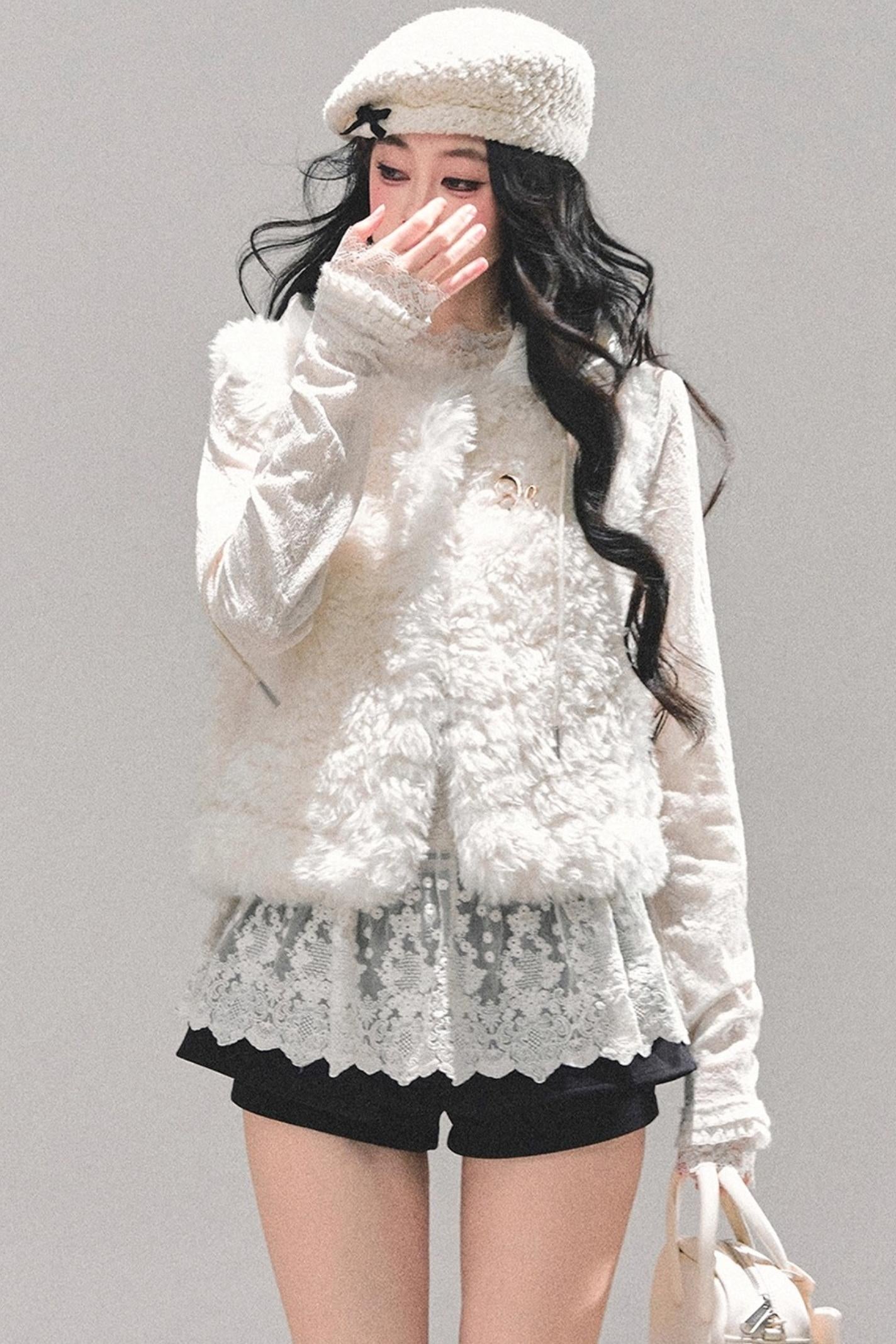 French Lamb Wool Vest Jacket