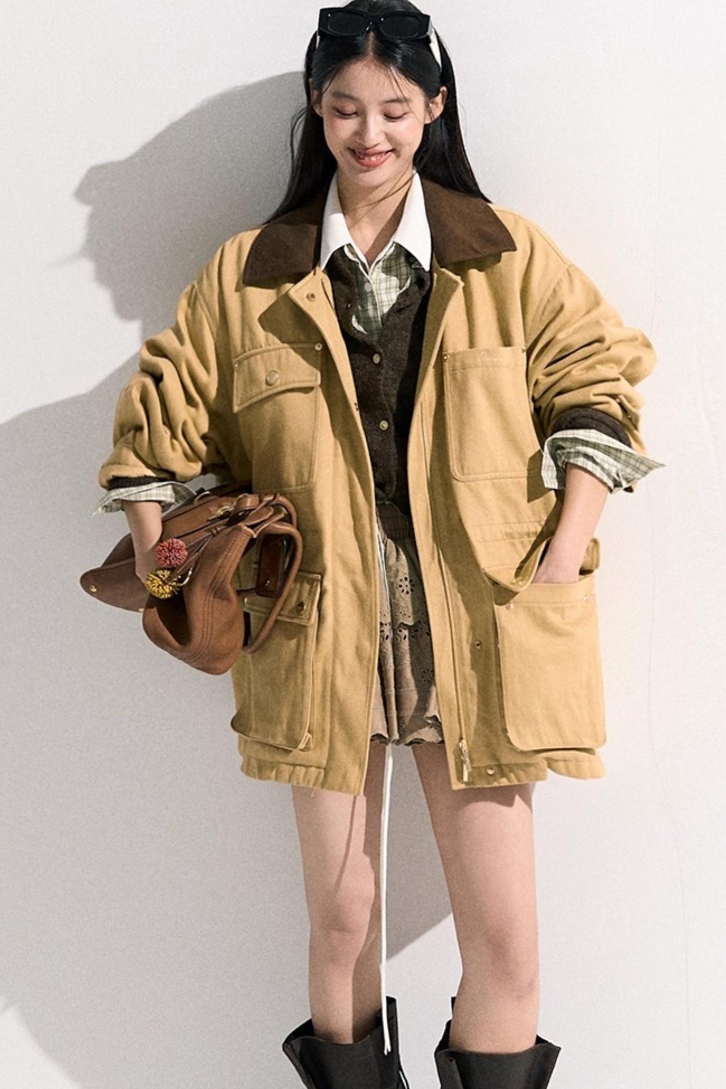 Vintage Crewneck Wool Knit Cardigan