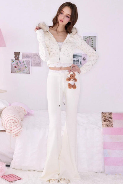 Bear Print Sweater Suspender Set-Up