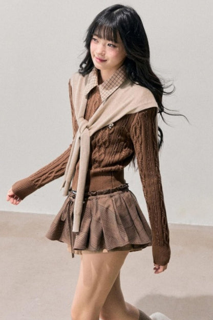 Unfinished Poem Plaid Sweater