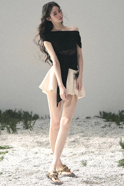 Asymmetrical Lace Top