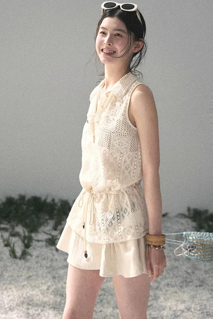 Lace Hollow-Out Summer Top