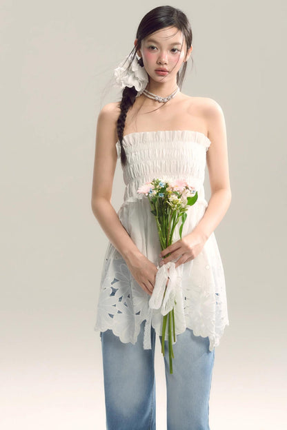 Whispering Daisy Asymmetrical Skirt Top