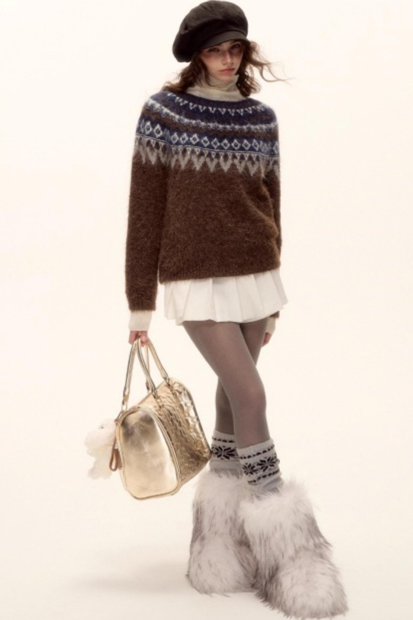 Wool Blend Fair Isle Sweater