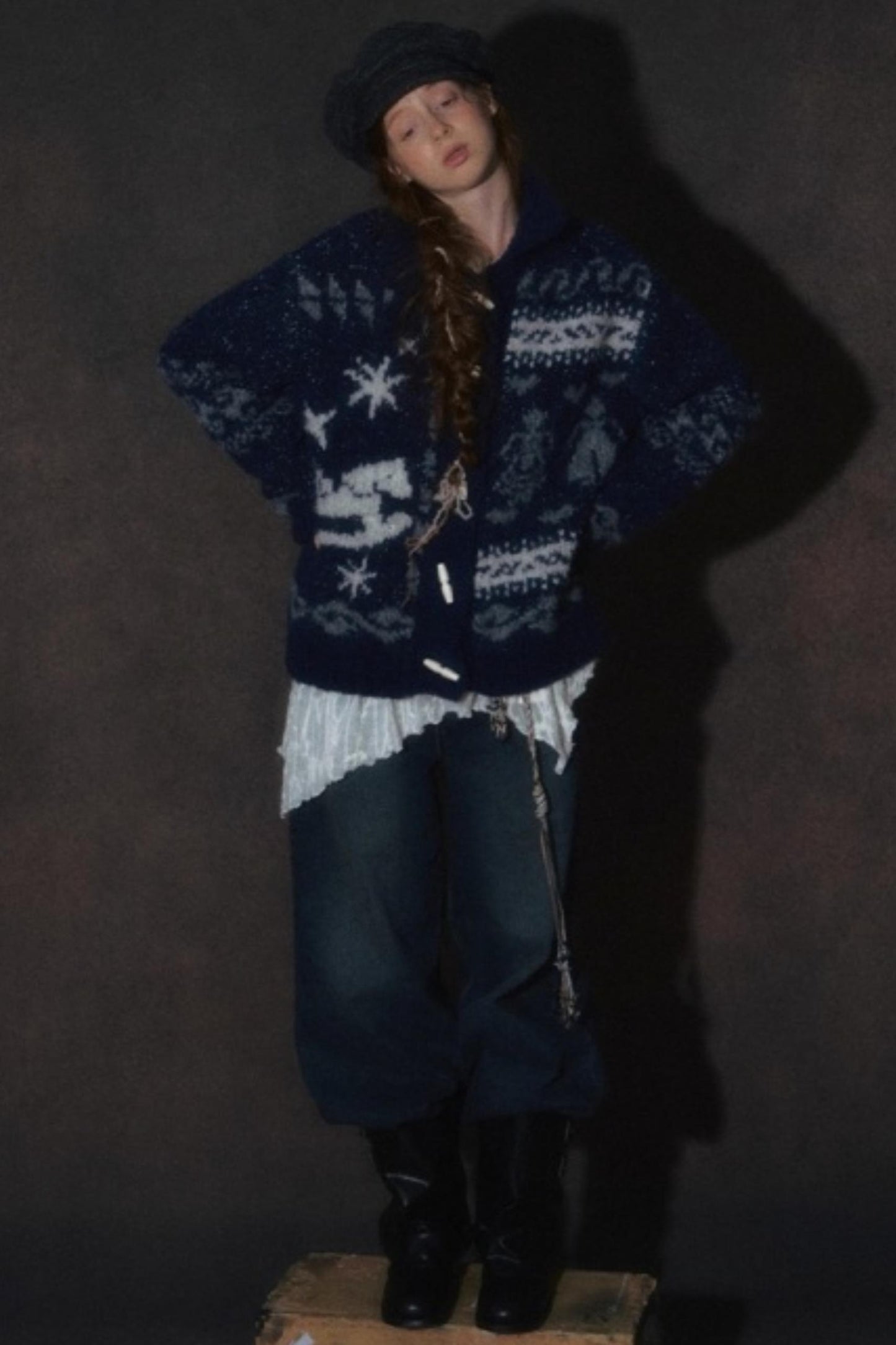 Retro Collegiate Knitted Cardigan