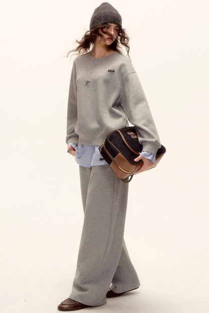 Plaid Patchwork Sweater Set-Up