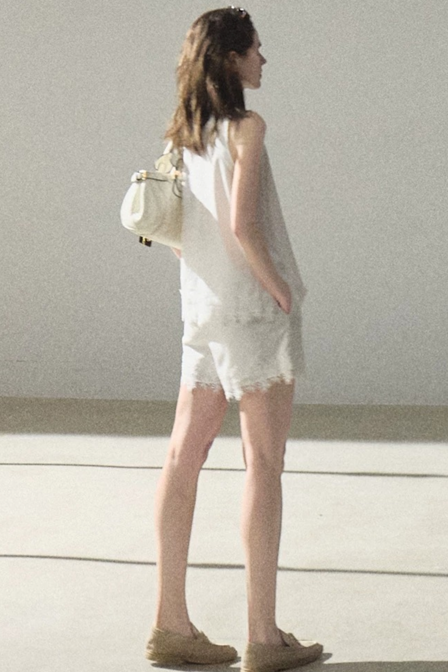 Lyocell-Spitzenhose mit weitem Bein
