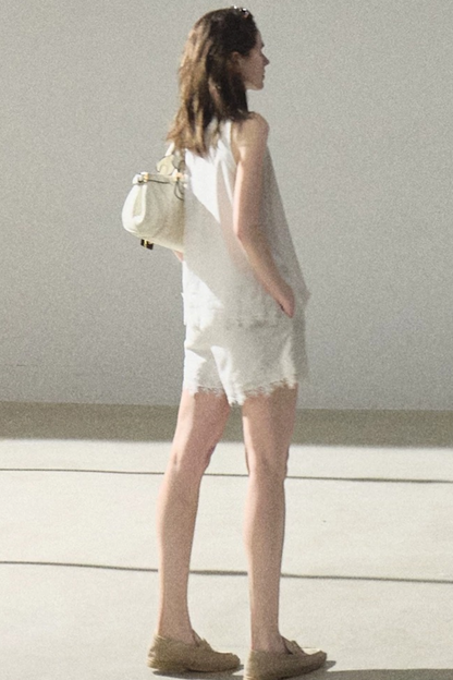 Lyocell-Spitzenhose mit weitem Bein