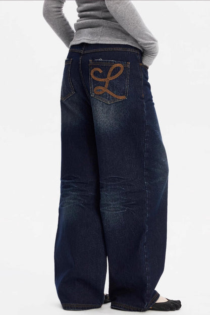 Vintage Yellow Distressed Jeans