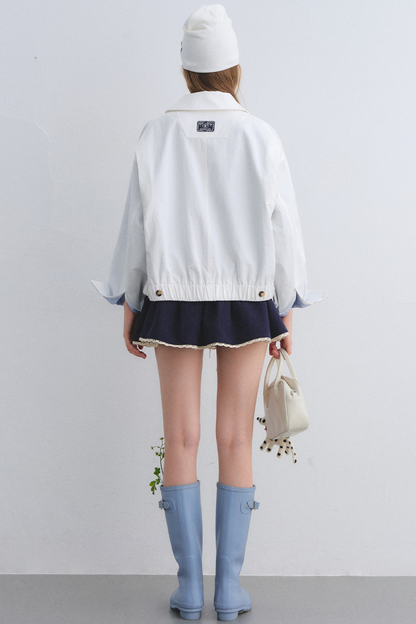 Detachable Shawl Collar Flight Jacket