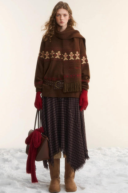 Gingerbread Man Fair Isle Sweater Set