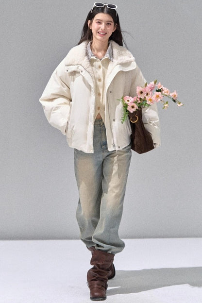 Fake Two Polo Lapel Sweater Skirt Set-Up