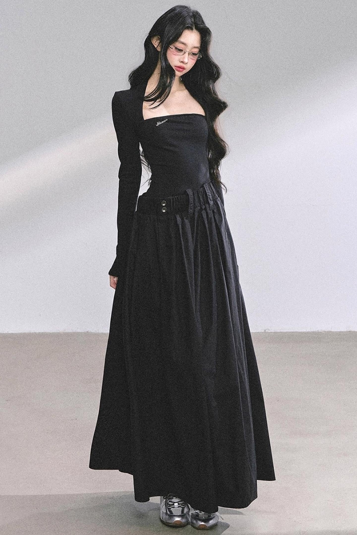 French Slimming Long Dress