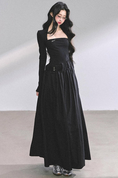 French Slimming Long Dress