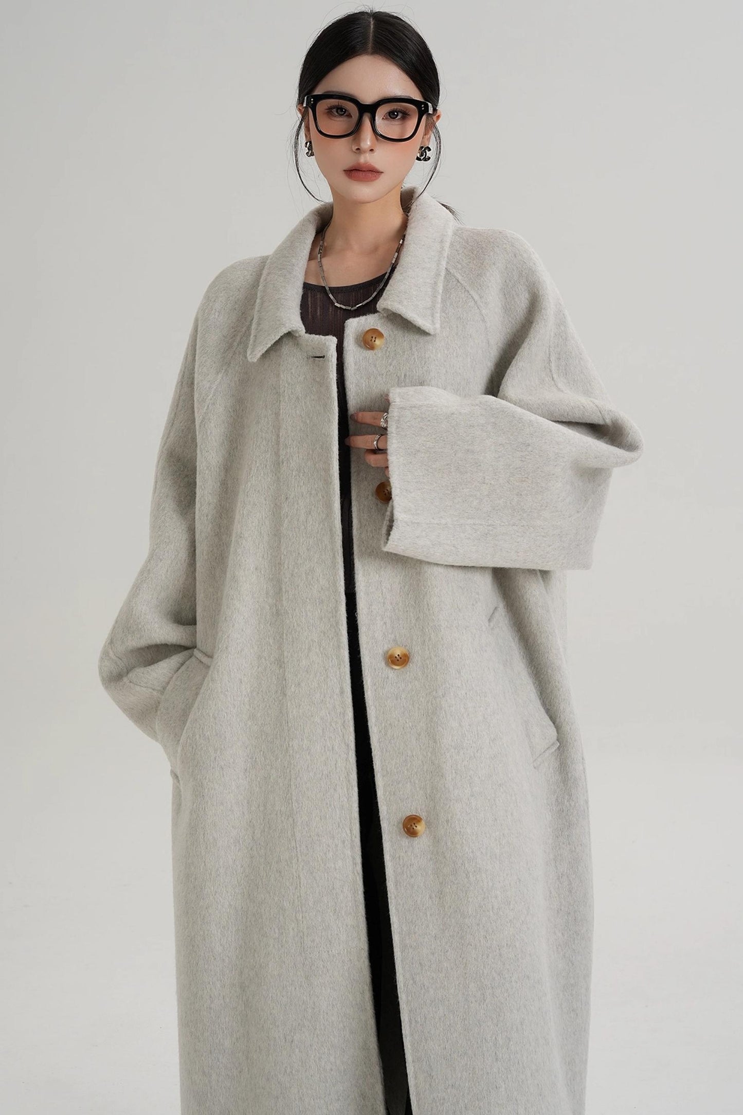 Temperament Wool Reversible Long Coat