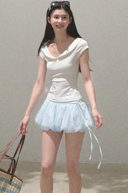 Floral Peplum Culottes Skirt Set