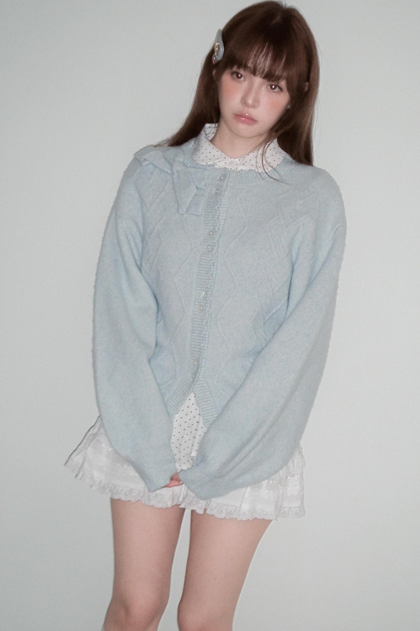 Moonlight Silhouette Sweet Wool Cardigan