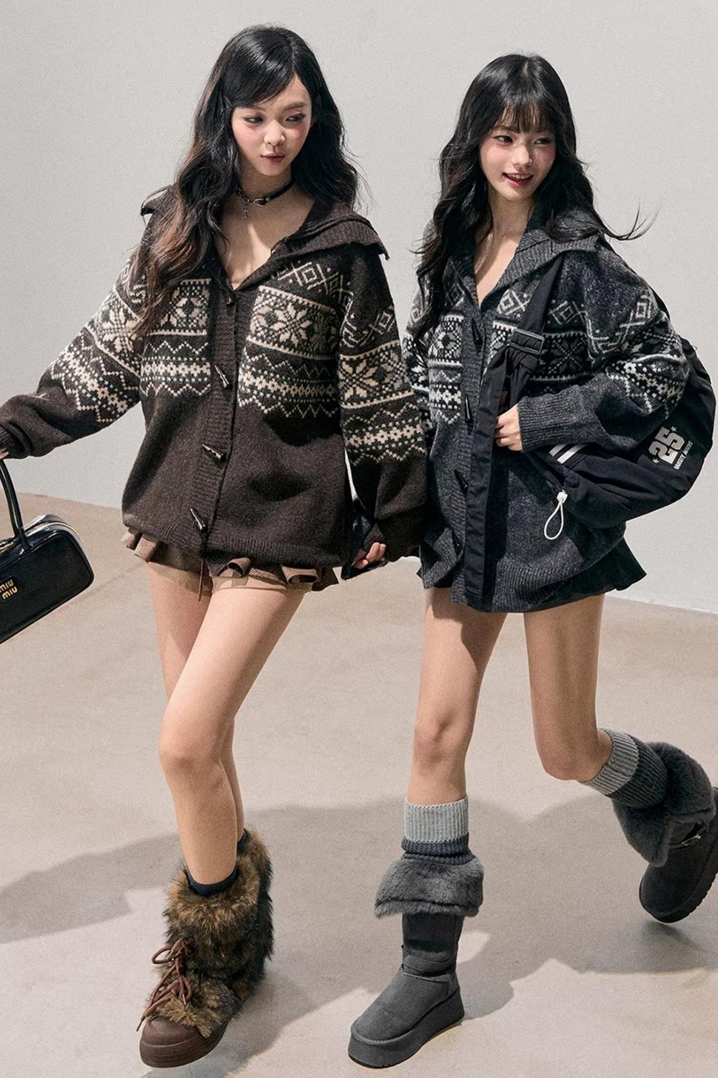 Fair Isle Duffle Cardigan