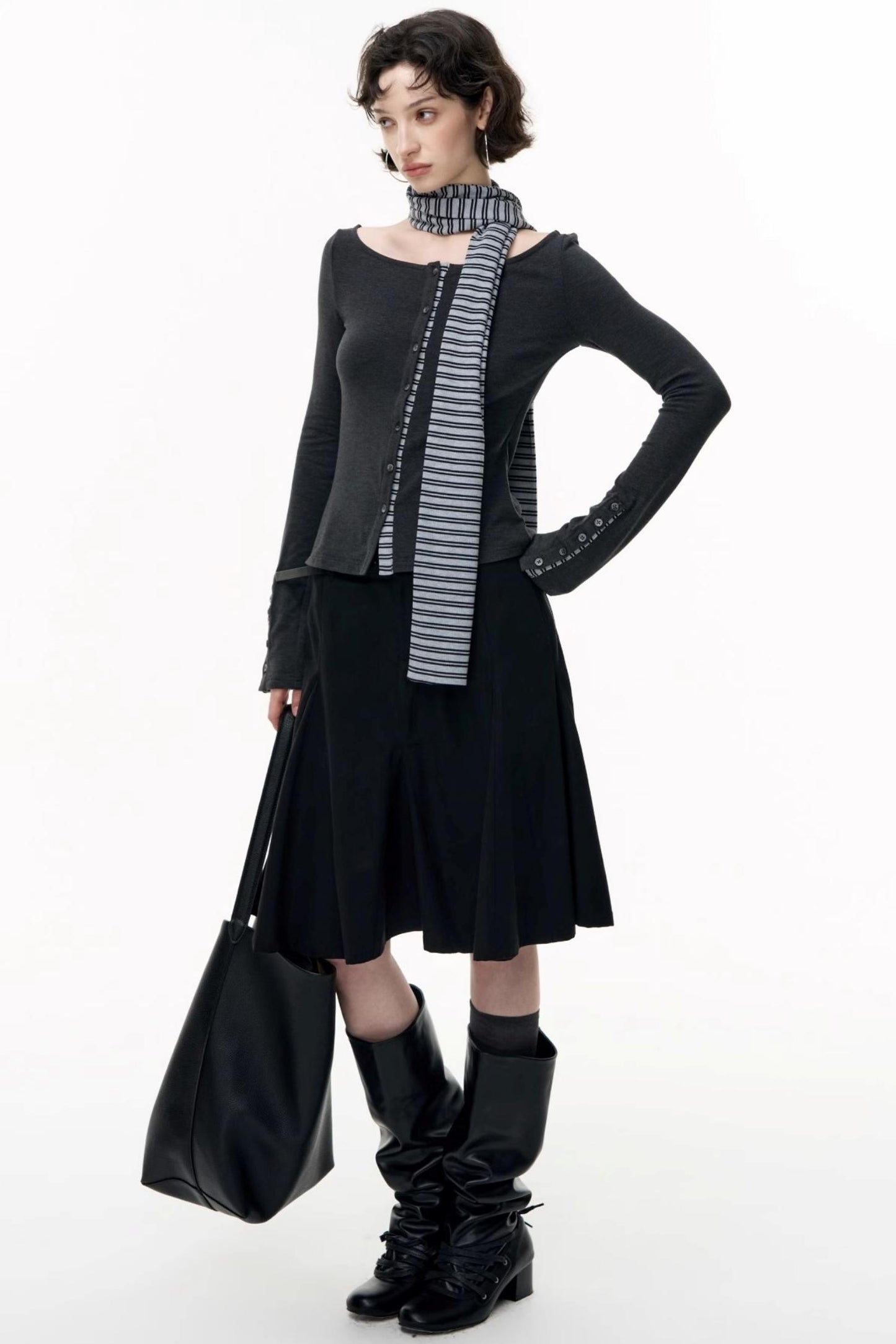 Off-the-Shoulder Striped Tops