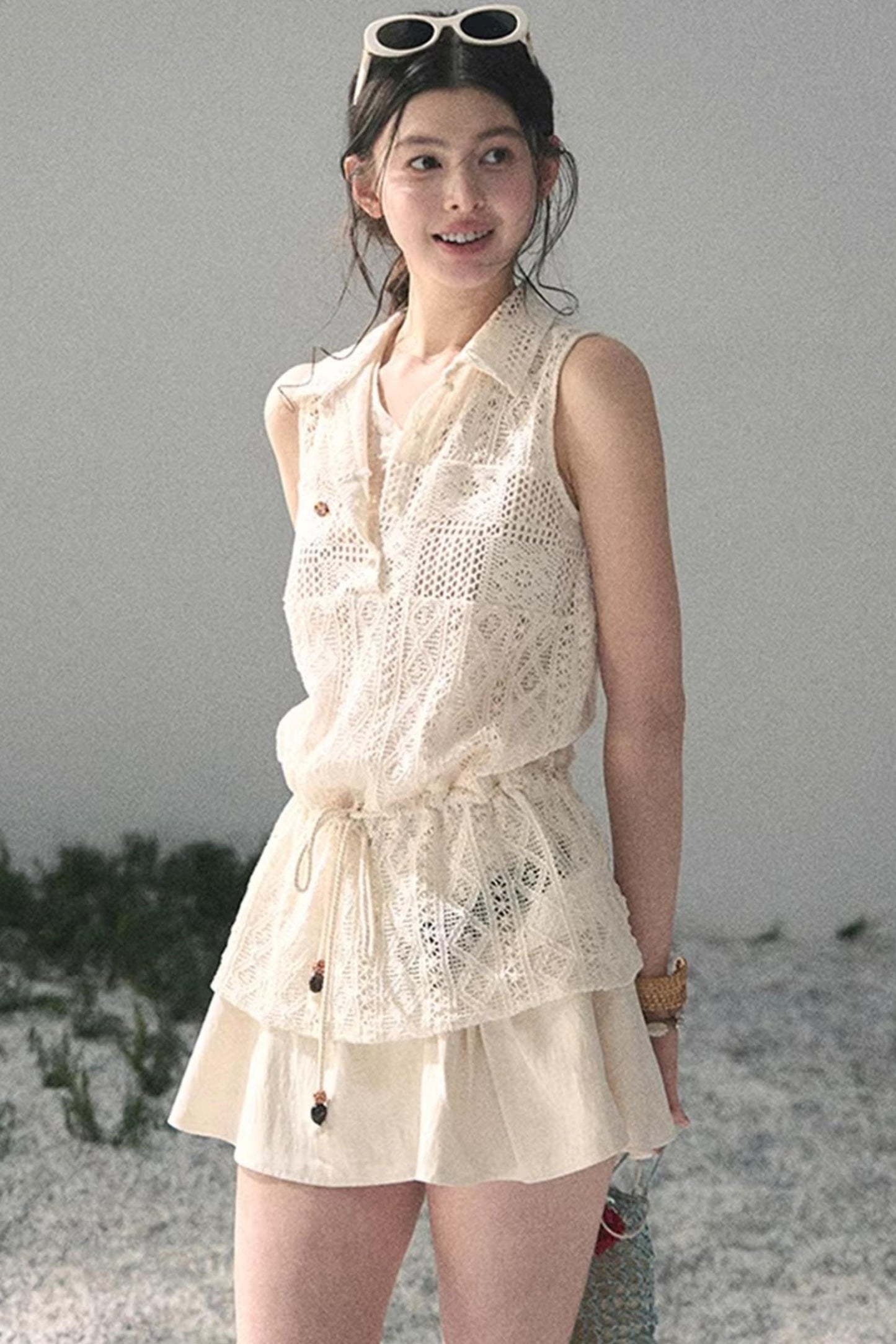 Lace Hollow-Out Summer Top