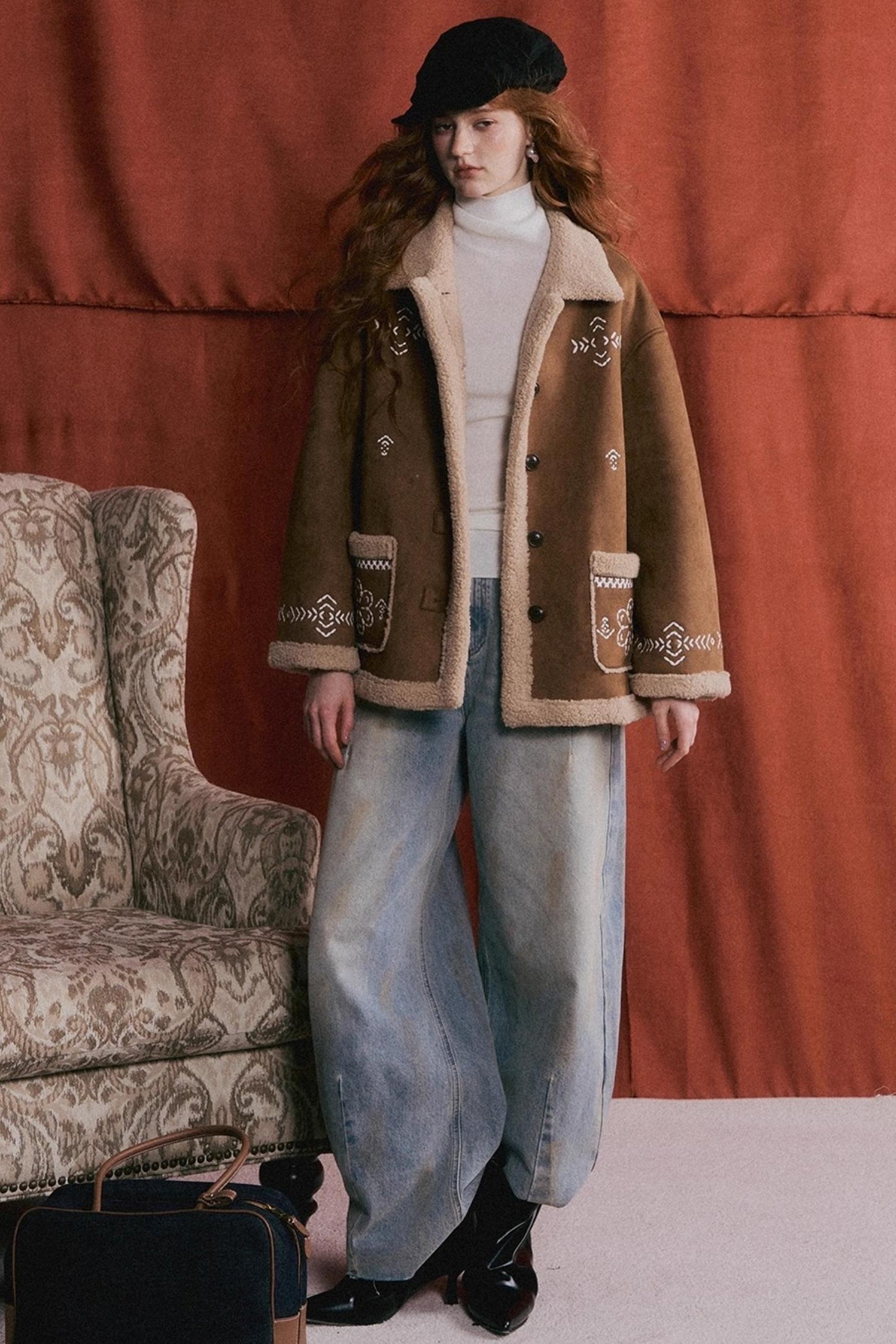 Wool-Blend Turtleneck Top