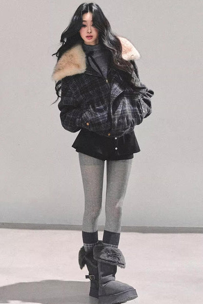 Black Autumn A-Line Shorts