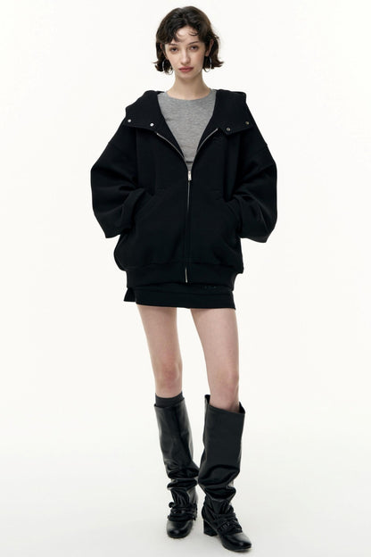 Tea Layer Hooded Cardigan Coat