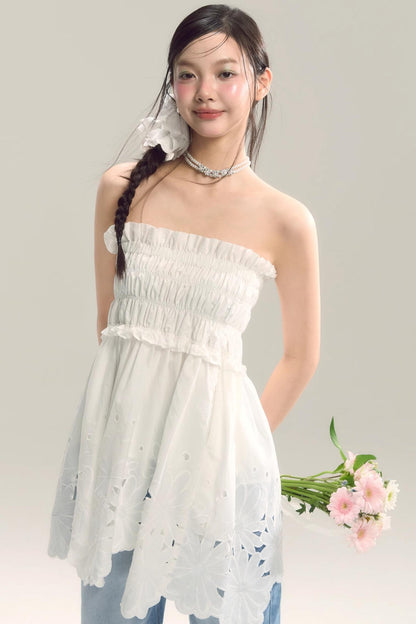 Whispering Daisy Asymmetrical Skirt Top