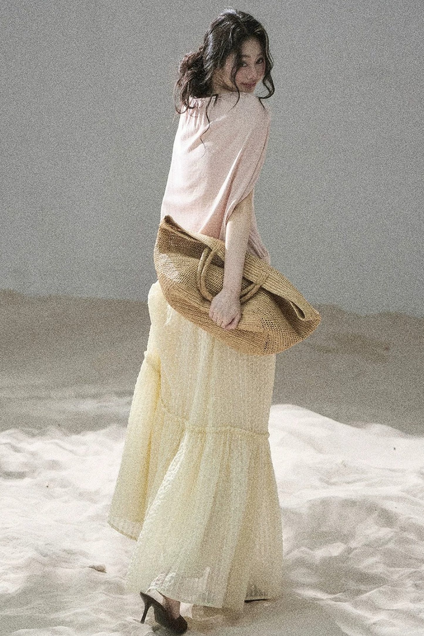 Hollow-Out Shawl Top