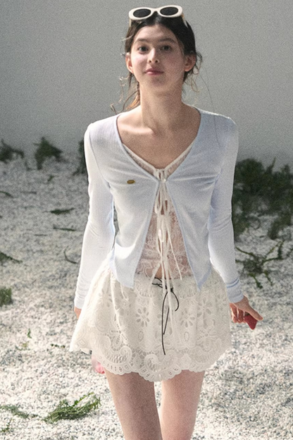 Lace Hollow-Out Top