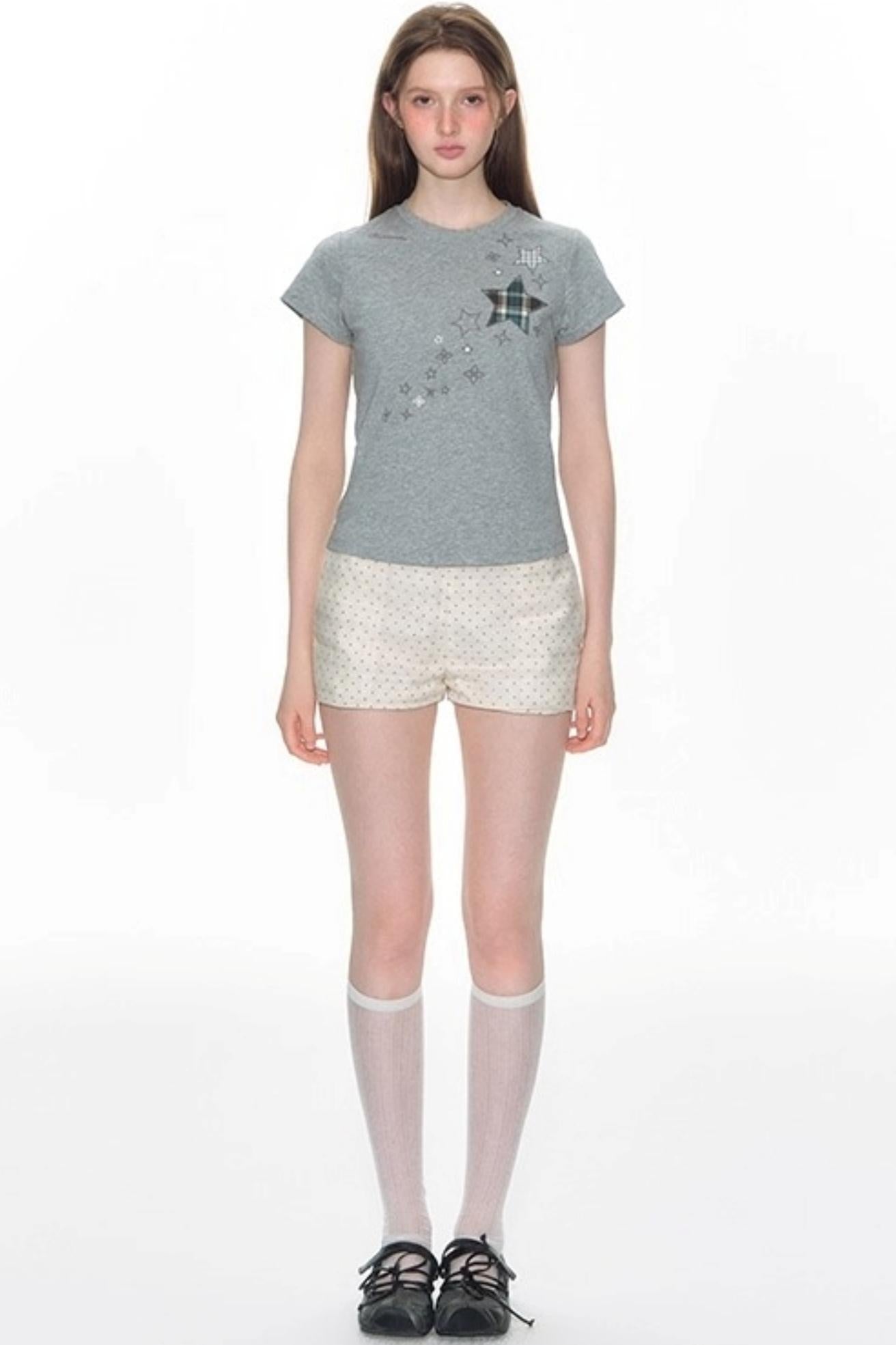 Nap Dot Mesh Culottes Set-Up