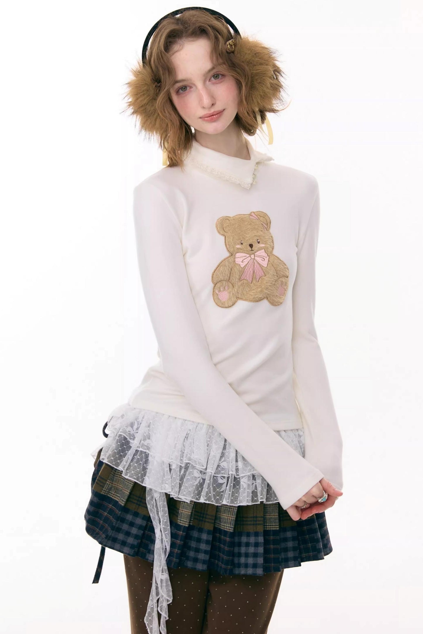 Plush Bear Knitted Base Shirt