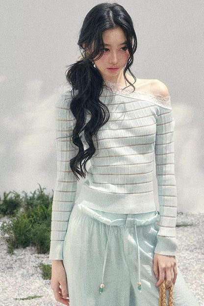 Gentle Glance Knitted Lace Top